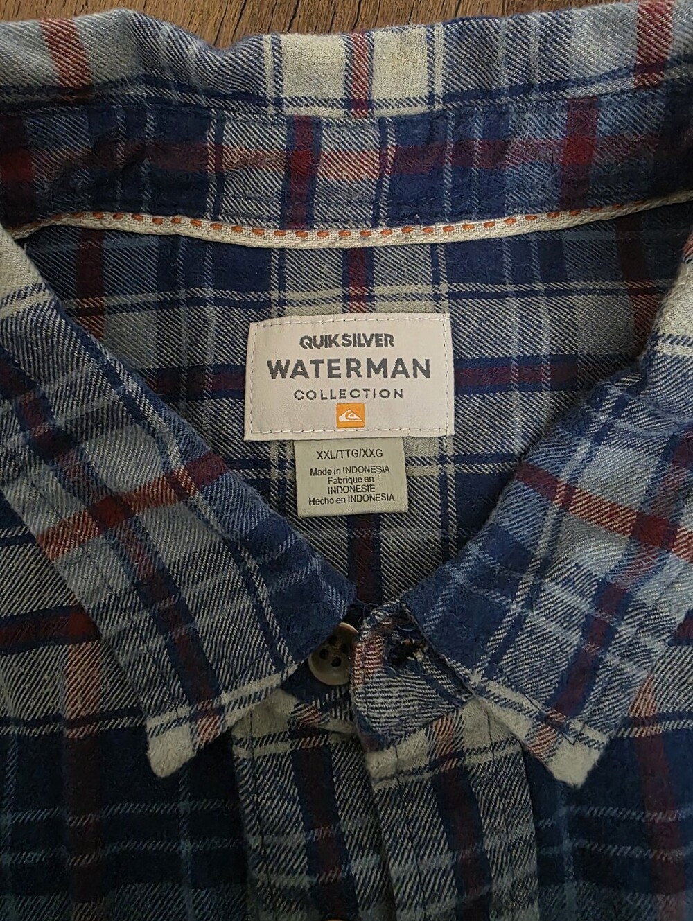Quiksilver Waterman Collection Flannel Xxl - Picture 2 of 3